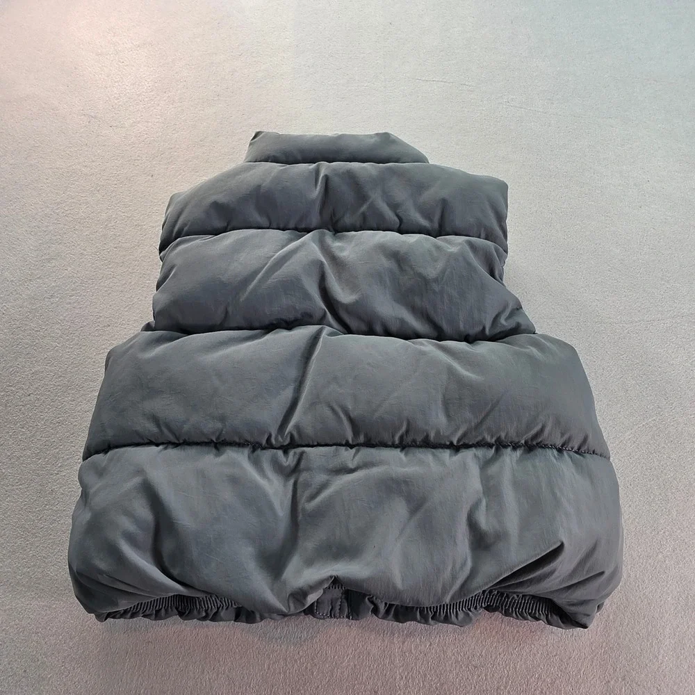 Zara Kids Puffer Vest Charcoal Gray Quilted Sleeveless Jacket Size 2-3 Years